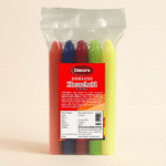 Multi-color household candles for decor and prayer candle displays.
