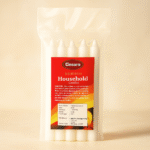 Small, white prayer candle or tealight-style household candles.