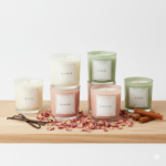 Alt: Custom scented candle jars in wholesale packaging from private label candle supplier India