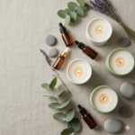 Aromatherapy candles with essential oils and natural wax made by candle manufacturer India