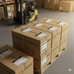 Export packaging of candles from India being shipped to UK USA and Europe in bulk