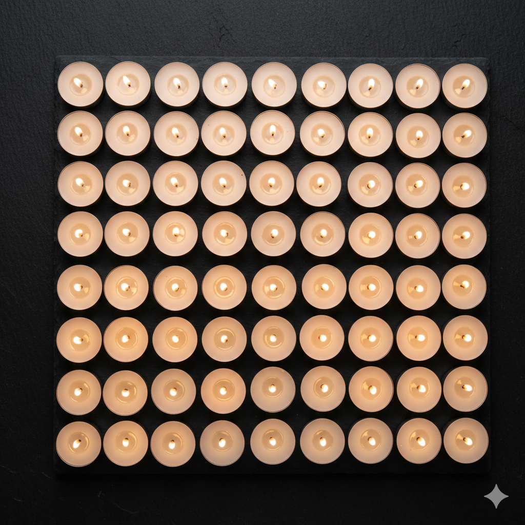 Alt: Bulk tealight candles manufactured in India for wholesale export to UK Germany Netherlands