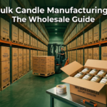 Bulk candle manufacturing and wholesale export operations at Welburn Candles production facility