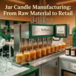 Custom jar candle design consultation at Welburn Candles — vessel options, lid styles, and branding development