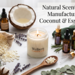Natural scented candle manufacturing — soy wax, coconut wax, and essential oil formulations from Welburn Candles