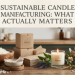Sustainable candle manufacturing at Welburn Candles — natural wax, eco packaging, and ethical production practices