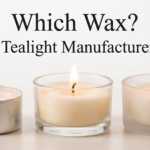 Paraffin vs soy vs coconut wax tealight candles burning in aluminium cups — bulk manufacture comparison Welburn Candles