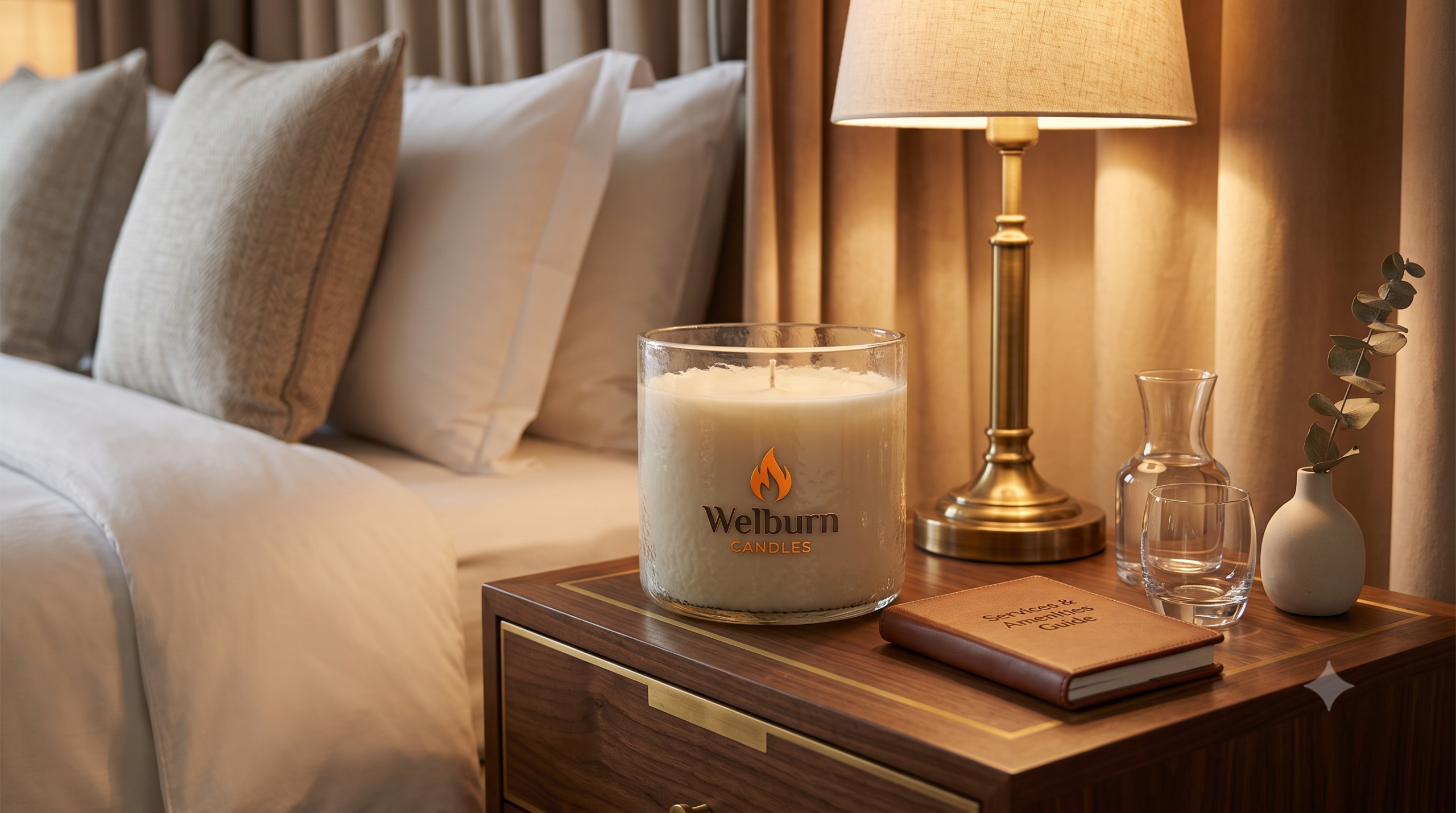 Scented candle manufacturer supplying hotel and spa amenity programs