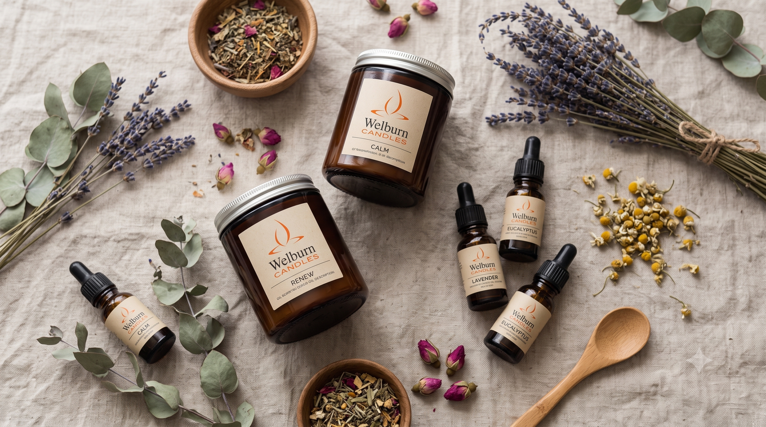 Aromatherapy candle manufacturer producing private label wellness candles
